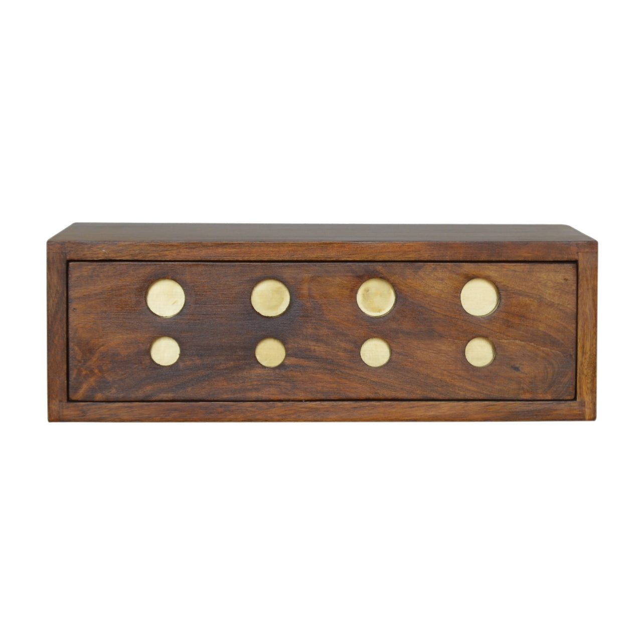 Floating Cut out Brass Nightstand