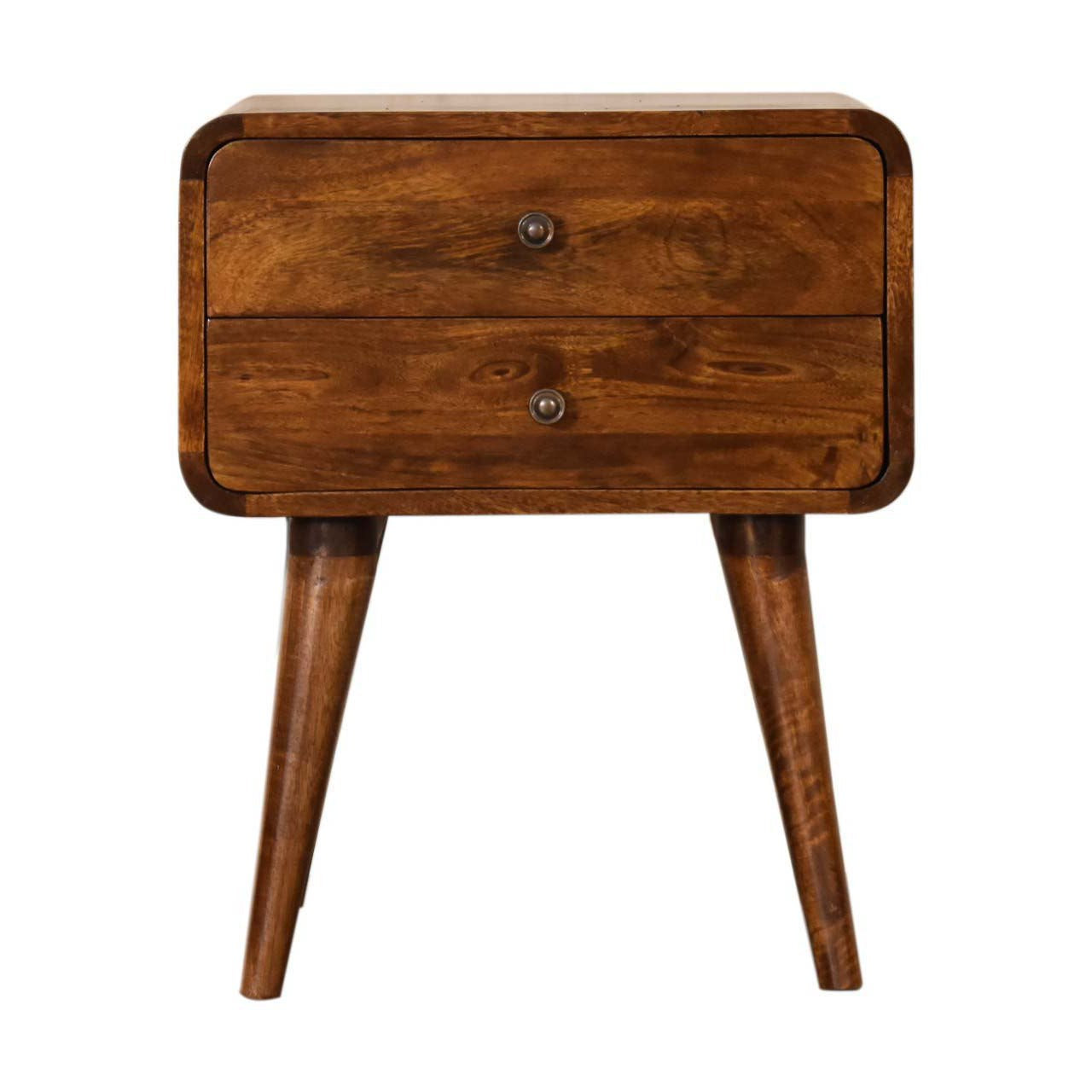 Curve Chestnut Cable Access Nightstand