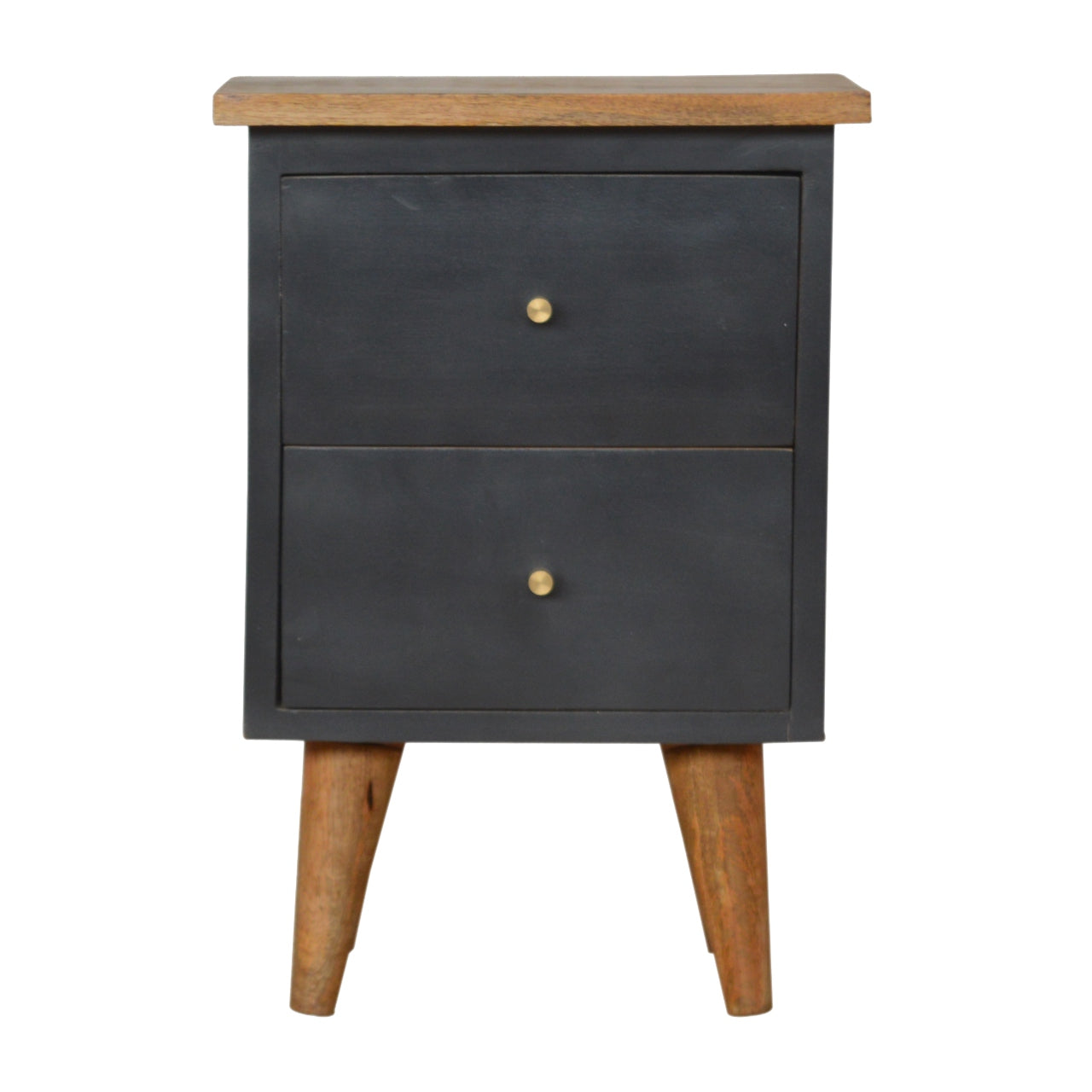 Charcoal Black Hand Painted Nightstand