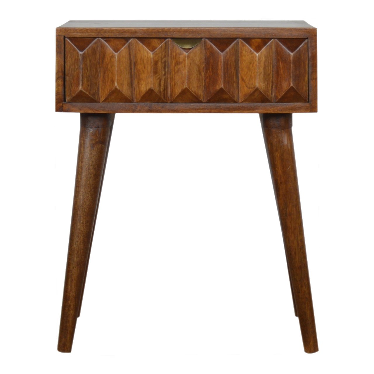 Carved Chestnut Nightstand