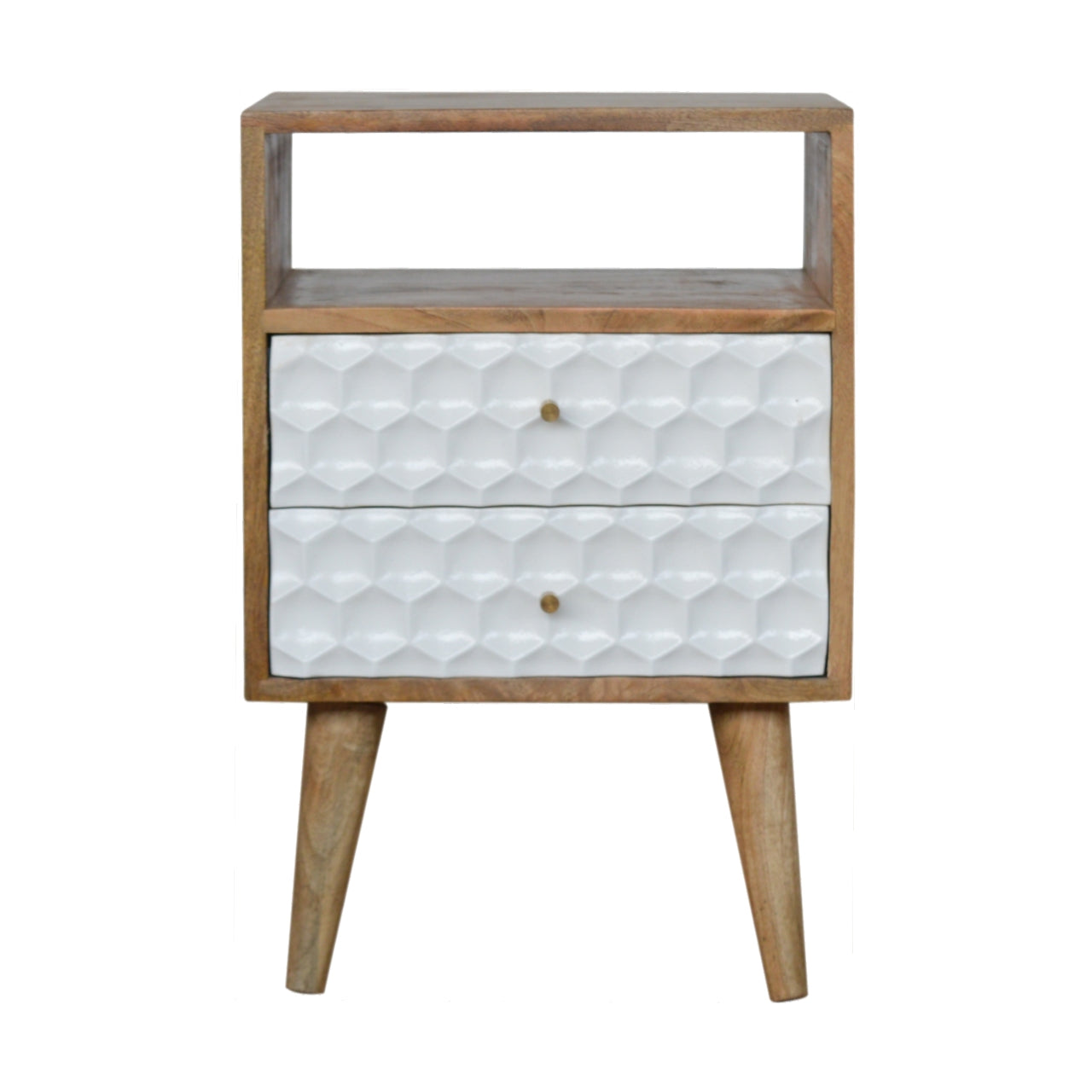 Honeycomb Open Slot Nightstand